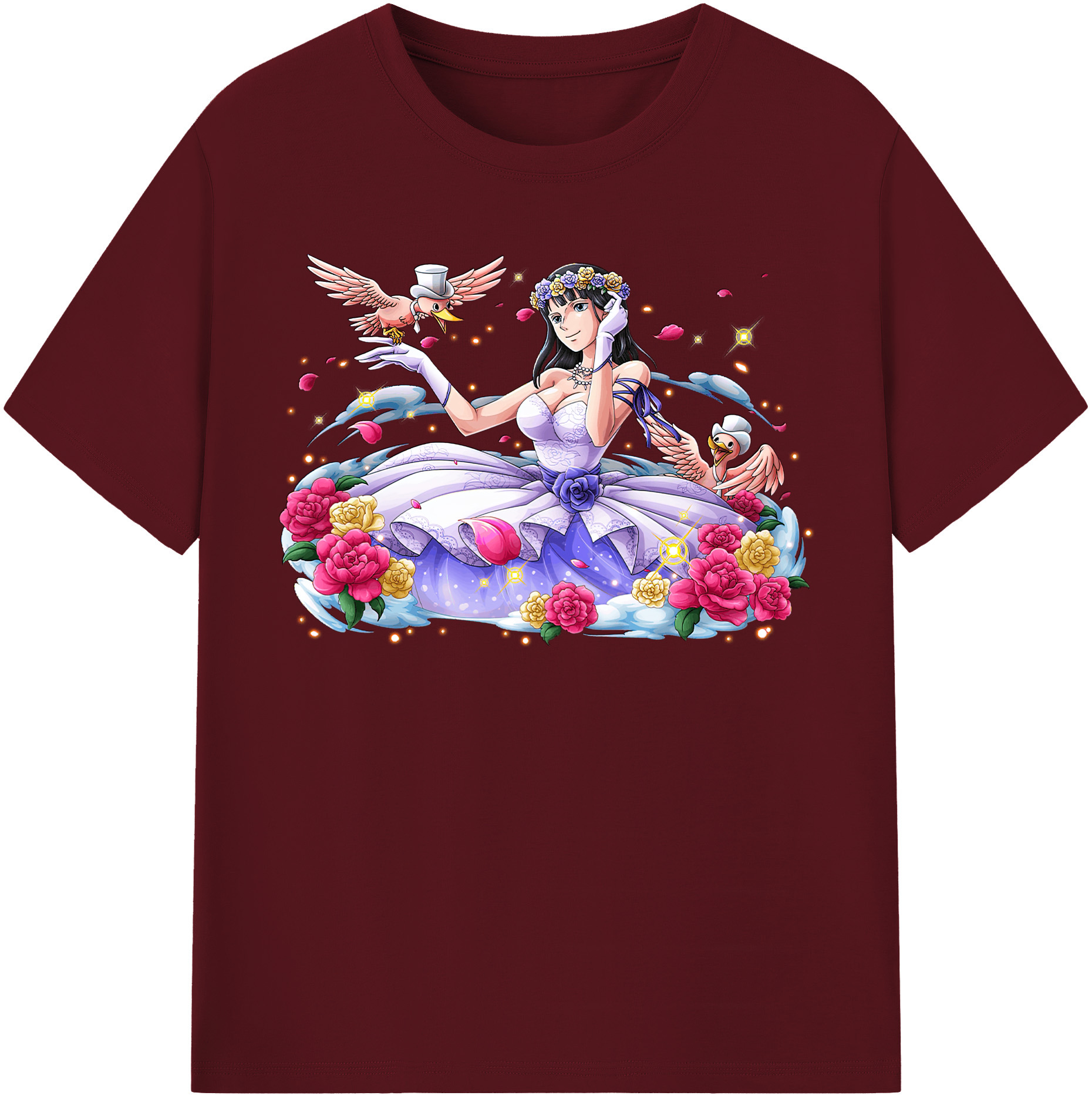 ワンピース ニコ・ロビン ONE PIECE Nico Robin 綿100％半袖Tシャツ（フロントプリント）